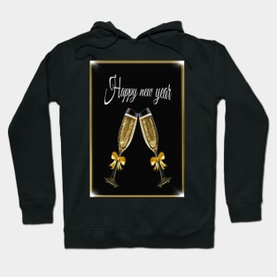 Golden Happy  new year Hoodie